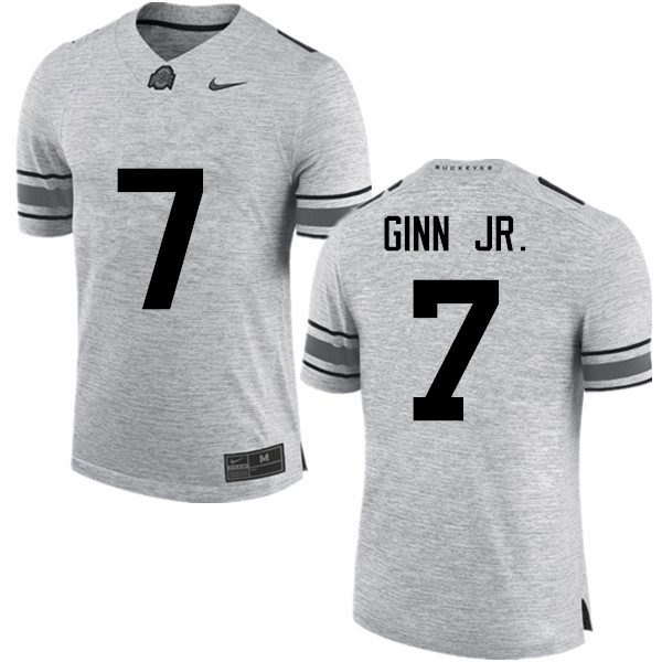 Men Ohio State Buckeyes #7 Ted Ginn Jr. College Football Jerseys Game-Gray